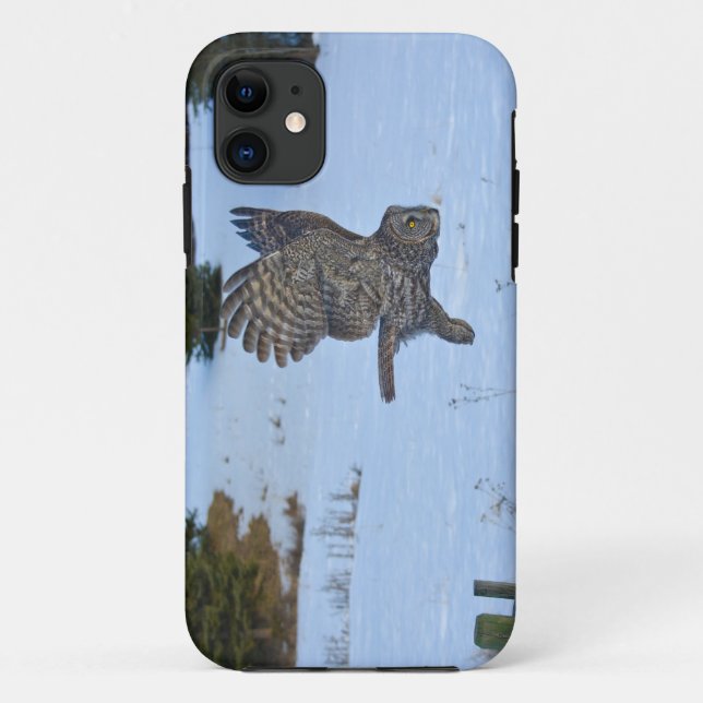 Capa Para iPhone 11 Raptor de Cinza e Excelente de neve (Verso)