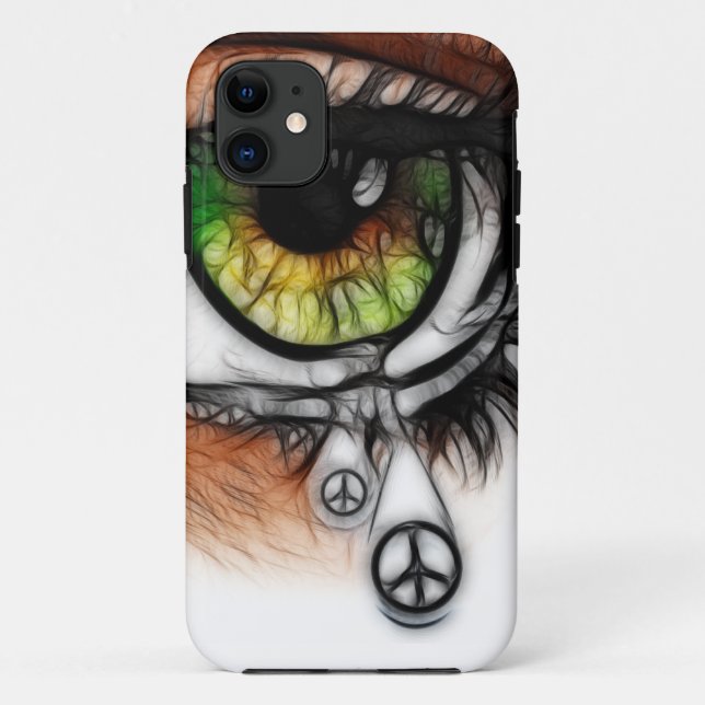 Capa Para iPhone 11 Rasgos para a paz (Verso)