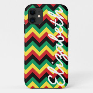 Capa Para iPhone 11 Rastafarian Chevron