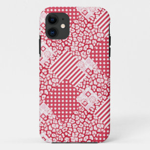 Capa Para iPhone 11 Rastreio vermelho e branco