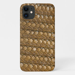 Capa Para iPhone 11 Rattan com palha mais espessa