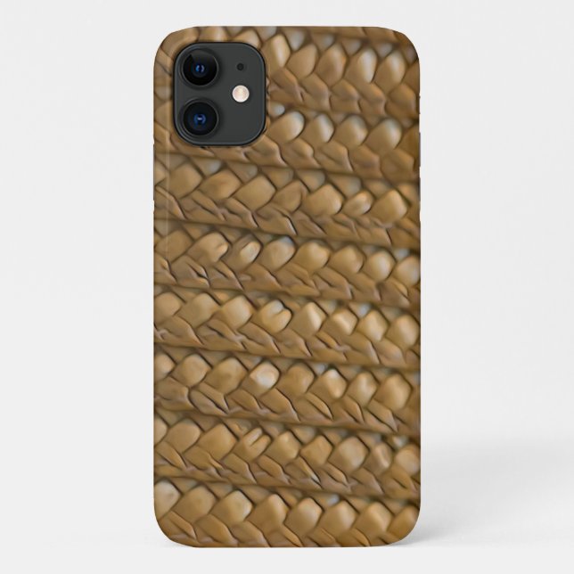 Capa Para iPhone 11 Rattan com palha mais espessa (Verso)