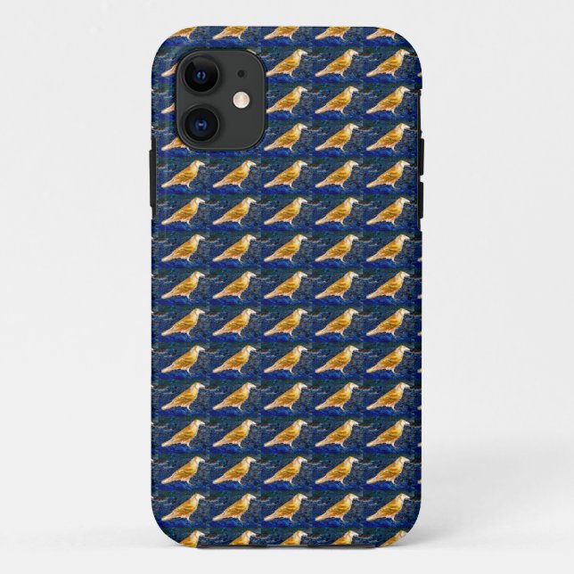 Capa Para iPhone 11 raven castanho no caso preto (Verso)