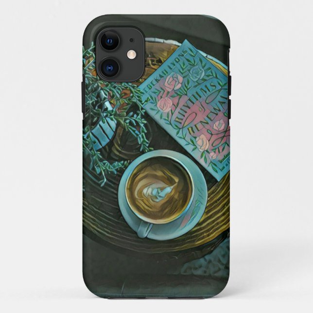Capa Para iPhone 11 Read Books, Drink Coffee (Verso)