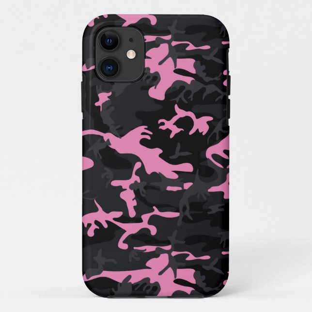 Capa Para iPhone 11 Realces Rosa Bebê Camo (Verso)