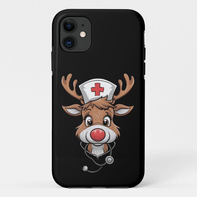 Capa Para iPhone 11 Rebelde-Cima-Rebelde-Vaca-Vidro Enfermeiras (Verso)