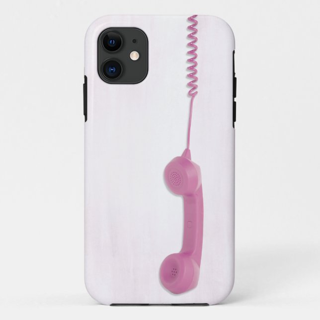 Capa Para iPhone 11 Receptor de telefone cor-de-rosa (Verso)