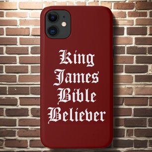 Capa Para iPhone 11 Red Christian Faith King James Bíblia Trust