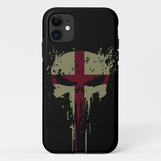 Capa Para iPhone 11 Red England Grunge (Verso)