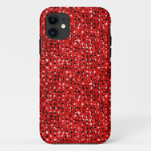 Capa Para iPhone 11 Red Faux Jewels iPhone 5 Case