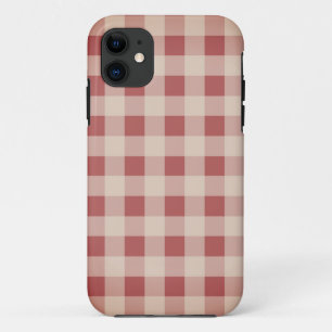 Capa Para iPhone 11 Red Gingham, País da Xadrez Vermelha