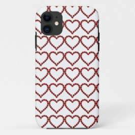 Capa Para iPhone 11 Red Ruby Gemstone Heart