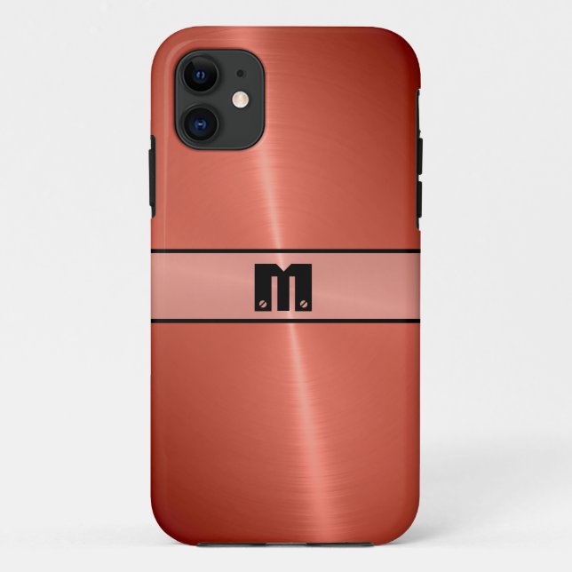 Capa Para iPhone 11 Red Shinless Steel Metal (Verso)