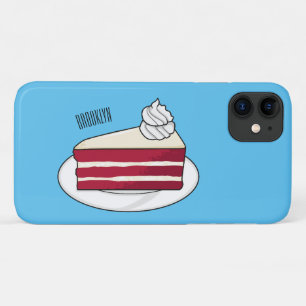Capa Para iPhone 11 Red velvet cake cartoon illustration