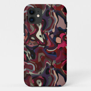 Capa Para iPhone 11 redemoinho abstrato rosa e roxo