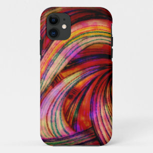 Capa Para iPhone 11 Redemoinhos Coloridos, Abstrato de Giz de Cera Pin