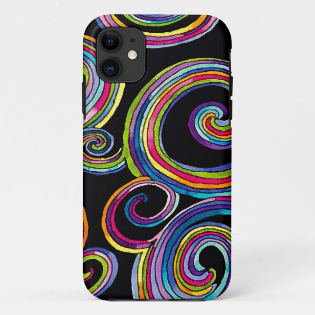 Capa Para iPhone 11 Redemoinhos Groovy - caso de iPhone5/5s/SE (Verso)