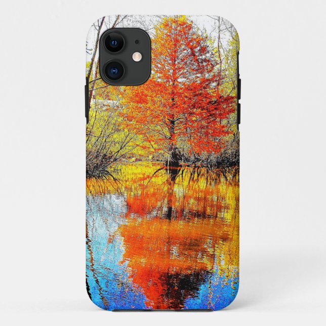 Capa Para iPhone 11 Reflexão de uma Árvore (Verso)