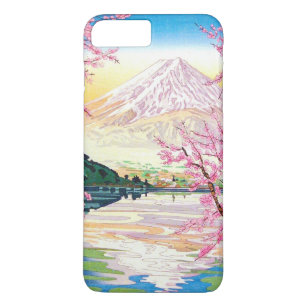 Capa iPhone 8 Plus/7 Plus Refrigere a arte oriental da árvore de cereja do