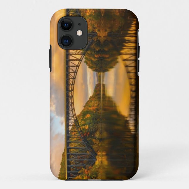 Capa Para iPhone 11 Rei francês Ponte na queda (Verso)