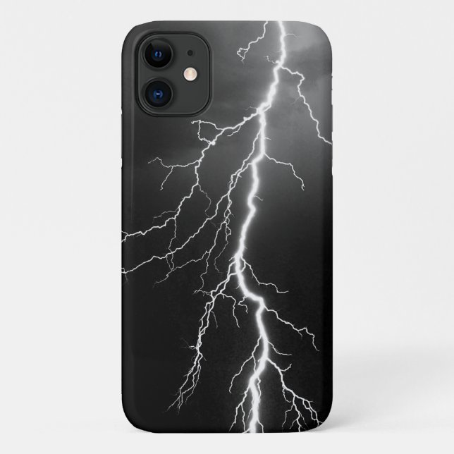 Capa Para iPhone 11 relâmpago no céu tempestuoso (Verso)