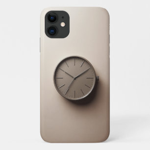 Capa Para iPhone 11 Relógio Marrom Minimalista Moderno - Estética Eleg