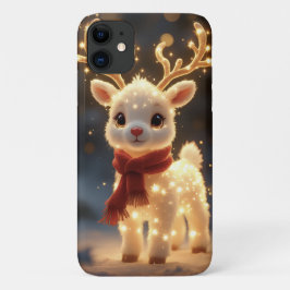 Capa Para iPhone 11 Rena Magica Fofa com Luzes Brilhantes