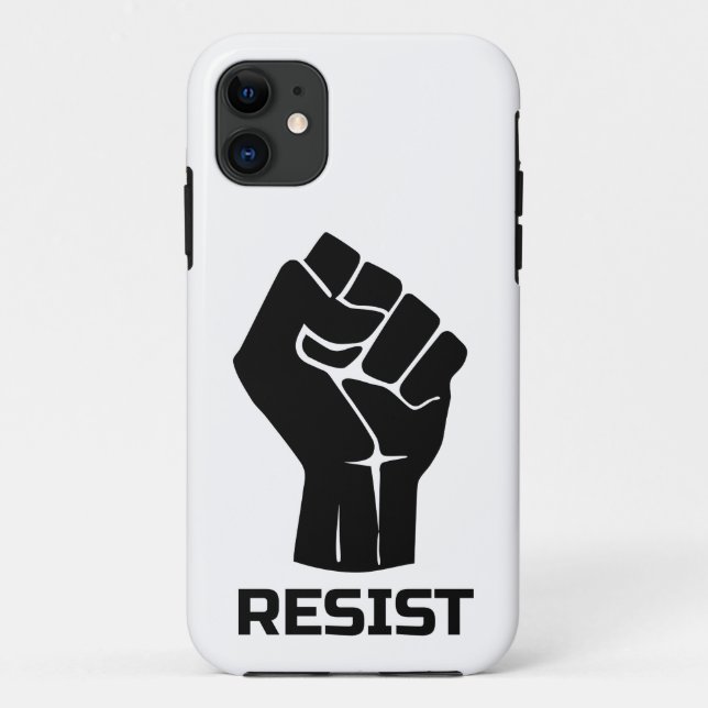 Capa Para iPhone 11 Resistir com o punho - a preto (Verso)
