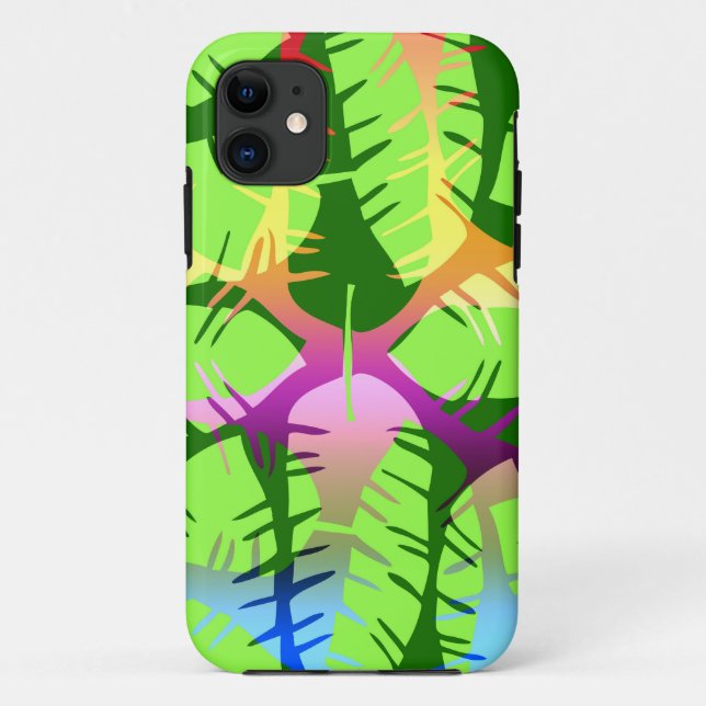 CAPA PARA iPhone 11 RESUMO BOTÂNICO FOLHAS DE BANANA (Verso)
