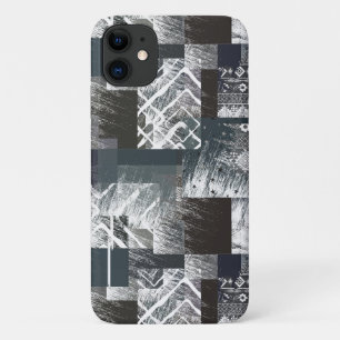 Capa Para iPhone 11 retalhamento monocromático abstrato