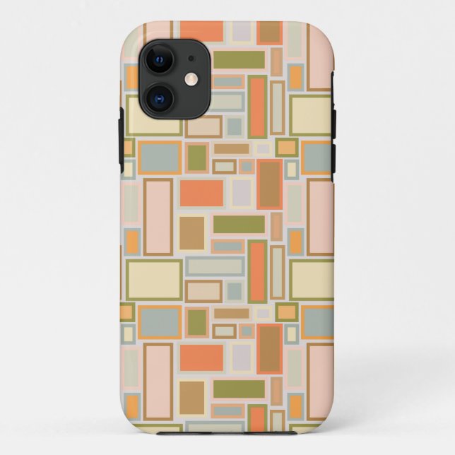 Capa Para iPhone 11 Retângulos de Boho (Verso)