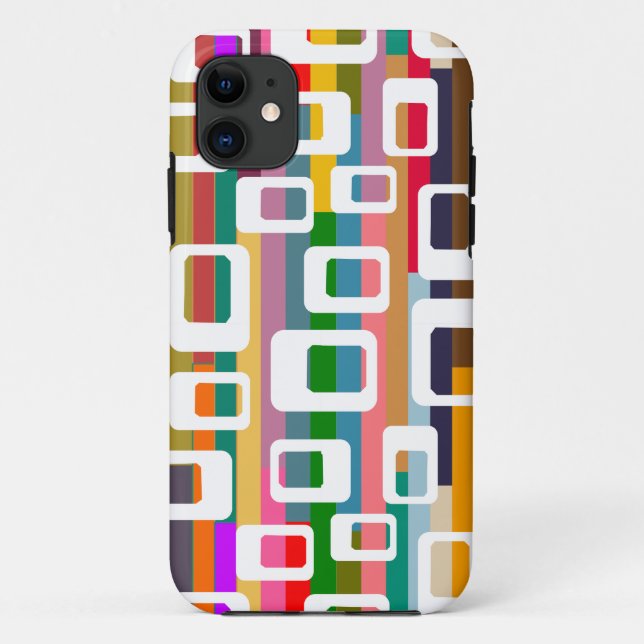 Capa Para iPhone 11 Retângulos e faixas (Verso)