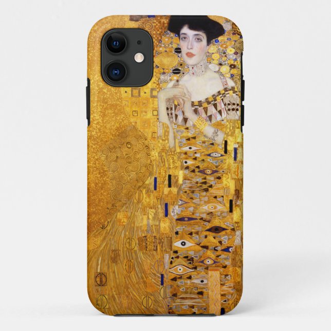 Capa Para iPhone 11 Retrato de Adele Bloch-Bauer I por Gustav Klimt (Verso)