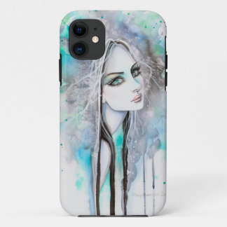 Capa Para iPhone 11 Retrato de Arte Moderna em Aquarela Fantasma de Ol