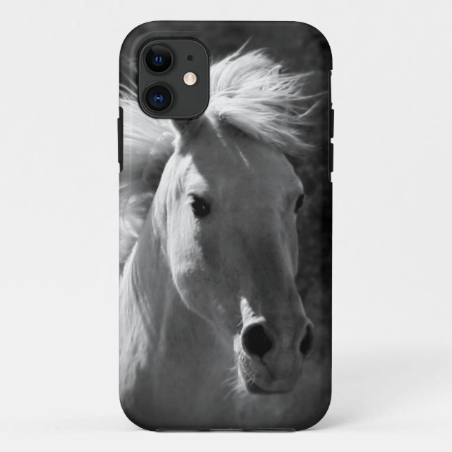 Capa Para iPhone 11 Retrato de Cavalo V (Verso)