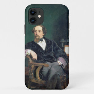Capa Para iPhone 11 Retrato de Charles Dickens (óleo em canvas)