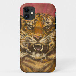 Capa Para iPhone 11 Retrato do Tigre Crescente