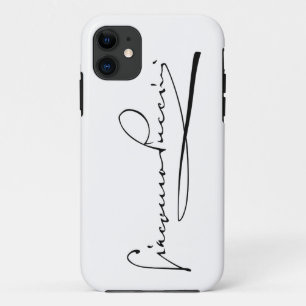 Capa Para iPhone 11 Retrato e assinatura de Giacomo Puccini