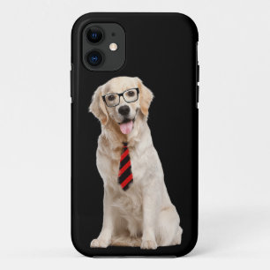 Capa Para iPhone 11 Retriever De ouro Com Óculos