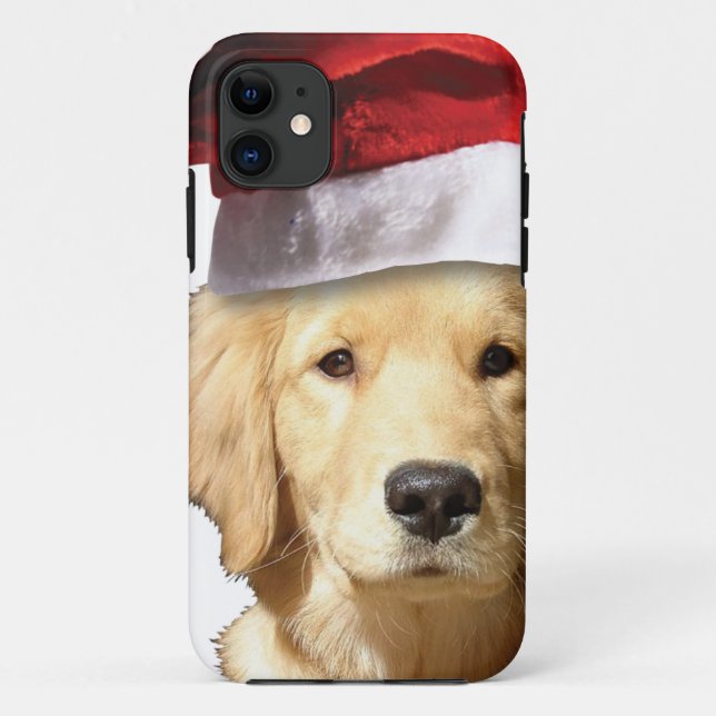 Capa Para iPhone 11 Retriever Ouro de Natal (Verso)
