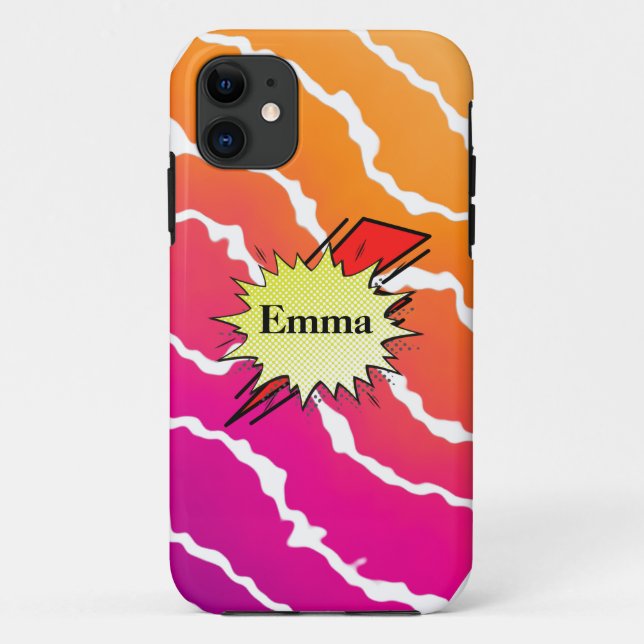 Capa Para iPhone 11 Retro bubble color comic (Verso)