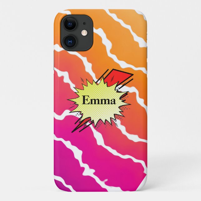 Capa Para iPhone 11 Retro bubble color comic (Verso)