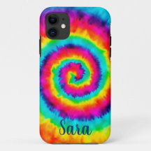 Retro Espiral Rainbow Tie Dye