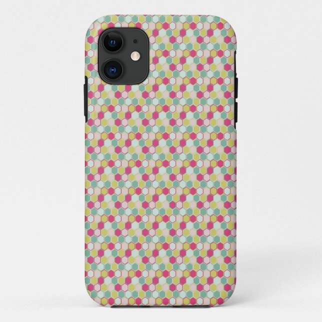 Capa Para iPhone 11 Retro Honeycomb (Verso)