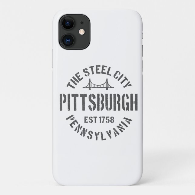Capa Para iPhone 11 Retro Steel City Pittsburgh Pensilvânia Yinz (Verso)