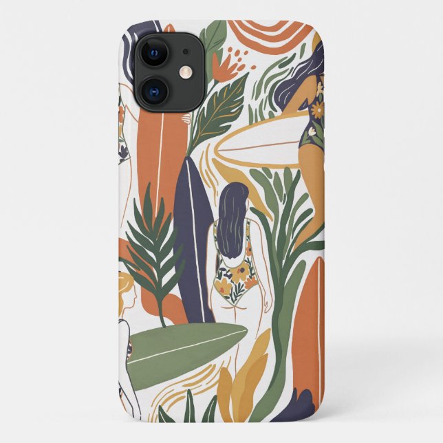 Capa Para iPhone 11 Retro Surf Club (Verso)