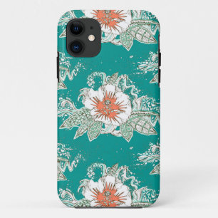 Capa Para iPhone 11 retro surf hibiscus
