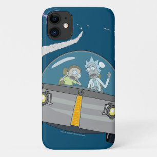 Capa Para iPhone 11 RICK E MORTY™ Desembarque Em Navio Espacial