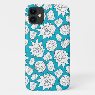 Capa Para iPhone 11 RICK E MORTY™  Padrão de Cabeça da Família Smith