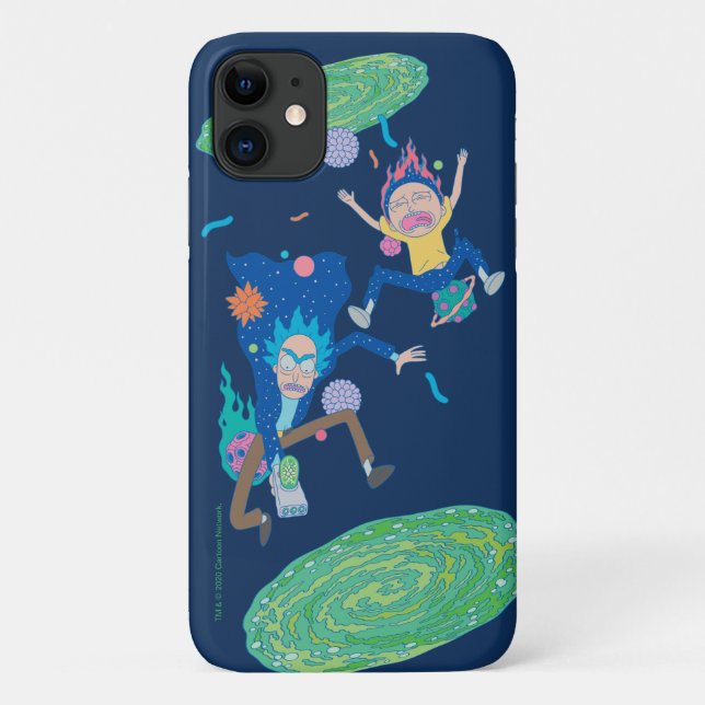 Capa Para iPhone 11 RICK E MORTY™| Salto de Portal Infectado (Verso)